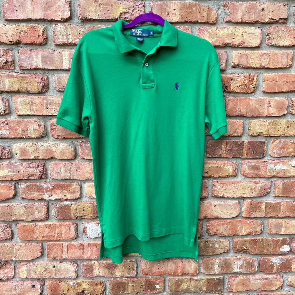 POLO BY RALPH LAUREN MENS GREEN POLO SHORT SLEEVE SHIRT SIZE SMALL